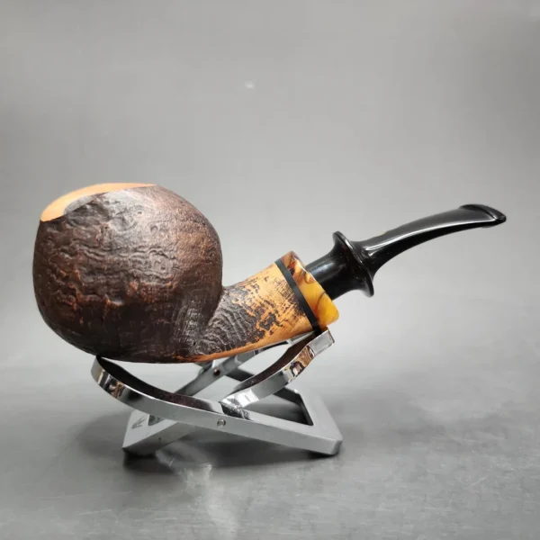 Petr Pohludka Sandblasted Ball Estate Briar Pipe, 9mm, Unsmoked - Image 4