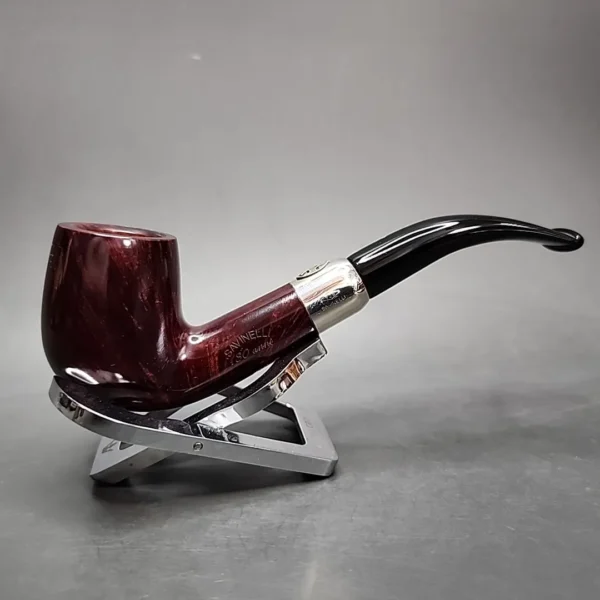 Savinelli 130th Anniversary Smooth Bent Billiard Estate Briar Pipe, 9mm, Unsmoked - Image 4