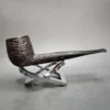Wilshire Three Dots Rusticated Billiard Estate Briar Pipe, Swiss Estates - Image 4