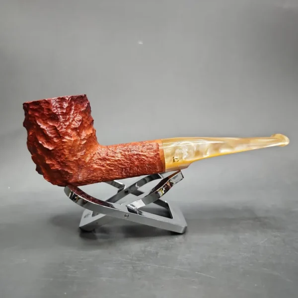 Savinelli Estella 101 Rusticated Billiard Estate Briar Pipe, Unsmoked - Image 5
