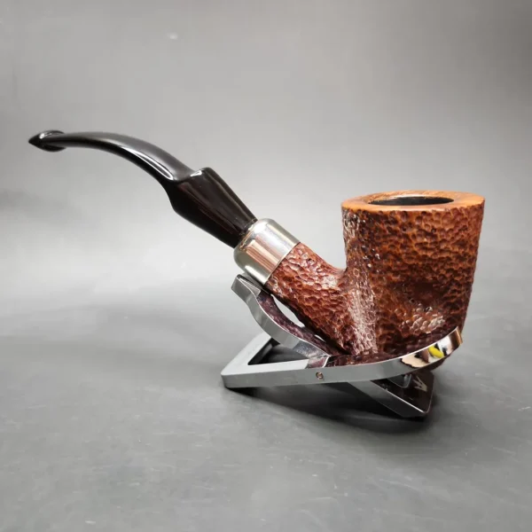 Savinelli Dry System Rusticated Bent Dublin Estate Briar Pipe, 6mm, Italian Estates - Image 5