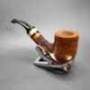 Preston Rogers Partially Rusticated Bent Billiard Handmade Briar Pipe, New - Image 5