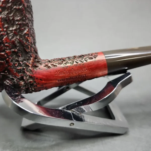 Mastro Geppetto Rusticated Panel Dublin Estate Briar Pipe, Unsmoked - Image 5