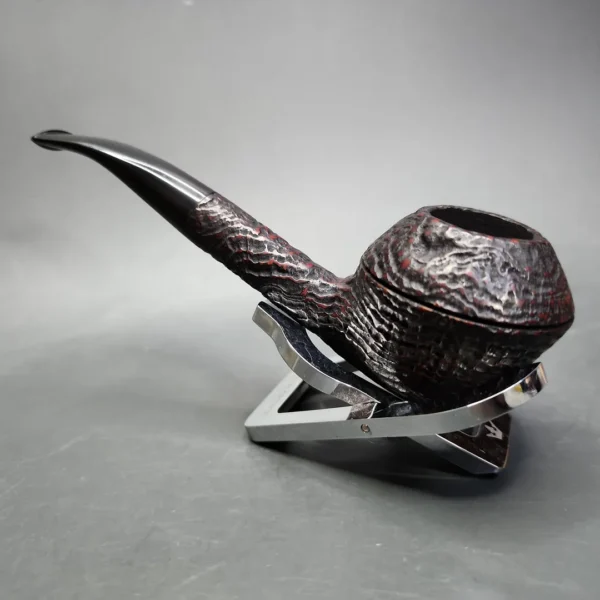 Bari Squash 7842 Sandblasted Rhodesian Estate Briar Pipe, Danish Estates - Image 5