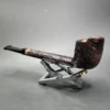 Mastro Geppetto by Ser Jacopo Sandblasted Lumberman Estate Briar Pipe, Unsmoked - Image 5