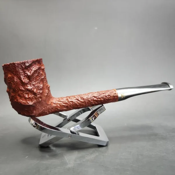 Savinelli Estella 704 KS Rusticated Billiard Estate Briar Pipe, Unsmoked - Image 5