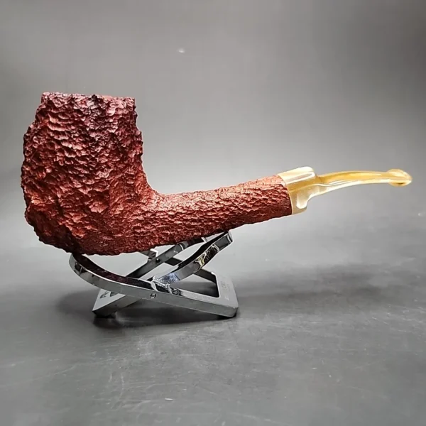 Savinelli Estella Freehand Rusticated Brandy Estate Briar Pipe, Unsmoked - Image 5