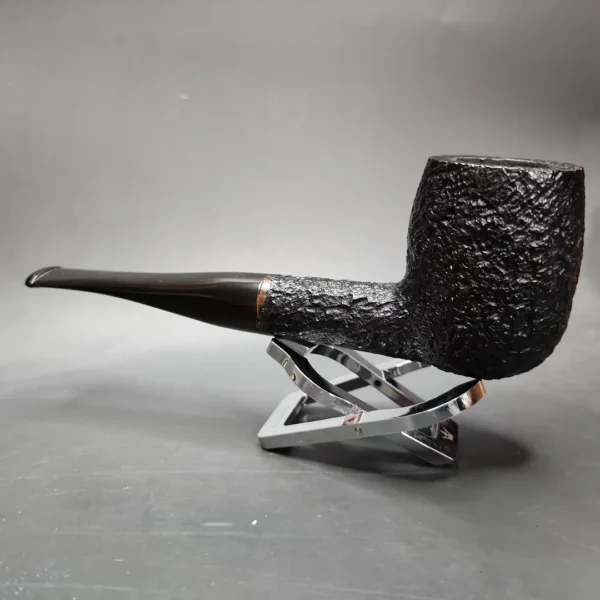 Reuben Era Charatan's Make 42 Large Sandblasted Billiard Estate Briar Pipe, English Estates - Image 5