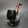 Peterson 2024 Christmas Pipe 221 Sandblasted Bent Billiard Briar Pipe, FT, New - Image 5
