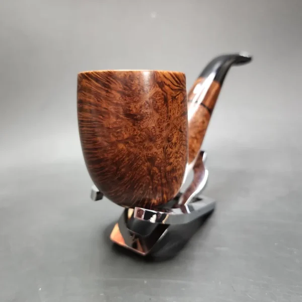 Castello Collection Occho di Pernice Smooth Bent Billiard Estate Briar Pipe, Italian Estates - Image 5