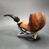 Mastro De Paja Unica Partially Rusticated Brandy Estate Briar Pipe, Italian Estates - Image 5