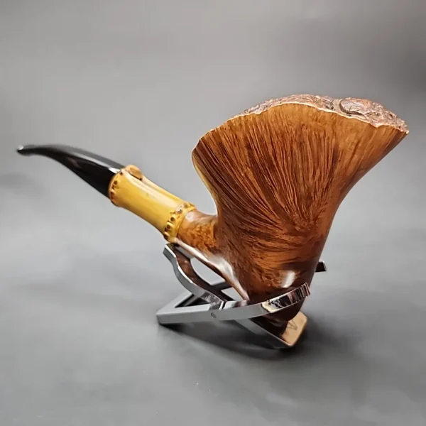 De La Warr Magnum Bamboo Freehand Estate Briar Pipe, Other Estates - Image 5