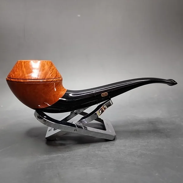 Chacom Volute Smooth Bent Rhodesian Estate Briar Pipe, Unsmoked - Image 5