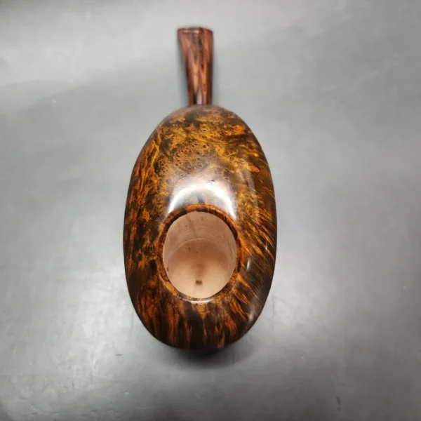 Andrey Kharitonov Smooth Fish Hook Handmade Briar Pipe, New - Image 5
