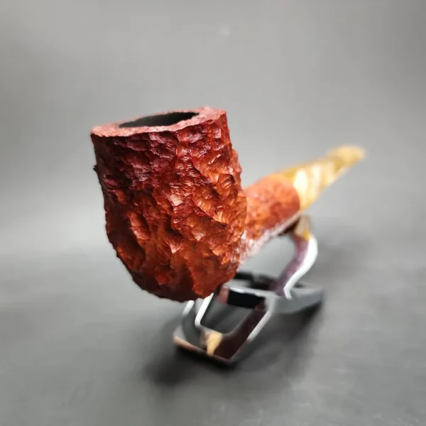Savinelli Estella 101 Rusticated Billiard Estate Briar Pipe, Unsmoked - Image 6