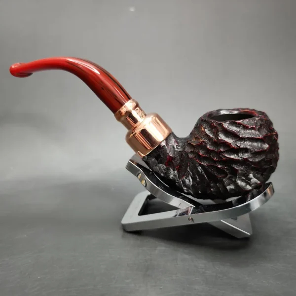 Peterson 2024 Christmas Pipe 03 Rusticated Apple Briar Pipe, FT, New - Image 6