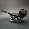 1946-1979 Sasieni Four Dot Rustic Melton Bulldog Estate Briar Pipe, English Estates - Image 6