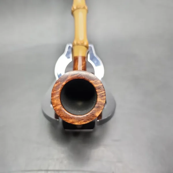 Wandi Riyadi Smooth Bamboo Billiard Handmade Briar Pipe, New - Image 6
