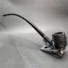 Brebbia Lectura Sandblasted Churchwarden Estate Briar Pipe, Italian Estates - Image 6
