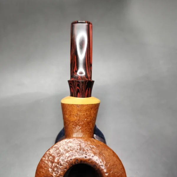 2011 Adam Davidson Sandblasted Amoeba Estate Briar Pipe, American Estates - Image 6
