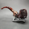 Peterson 2024 Christmas Pipe 221 Rusticated Bent Billiard Briar Pipe, FT, New - Image 6