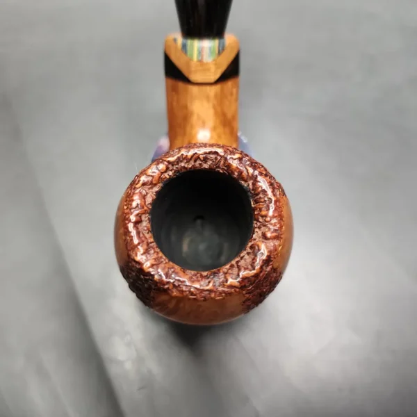 Mastro De Paja Unica Partially Rusticated Brandy Estate Briar Pipe, Italian Estates - Image 6