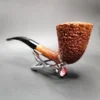 Don Carlos 2 Note Rusticated Bent Dublin Estate Briar Pipe, Italian Estates - Image 6