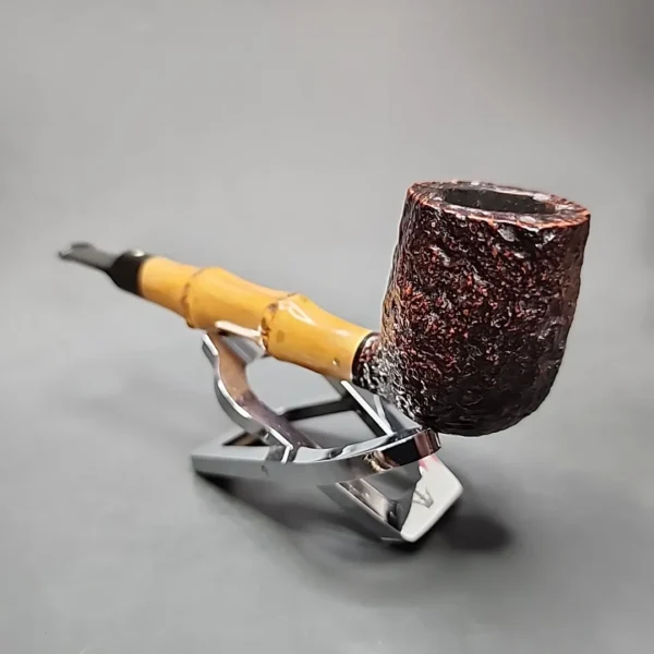 1952 Dunhill Shell Whangee Sandblasted Billiard Estate Briar Pipe, English Estates - Image 6