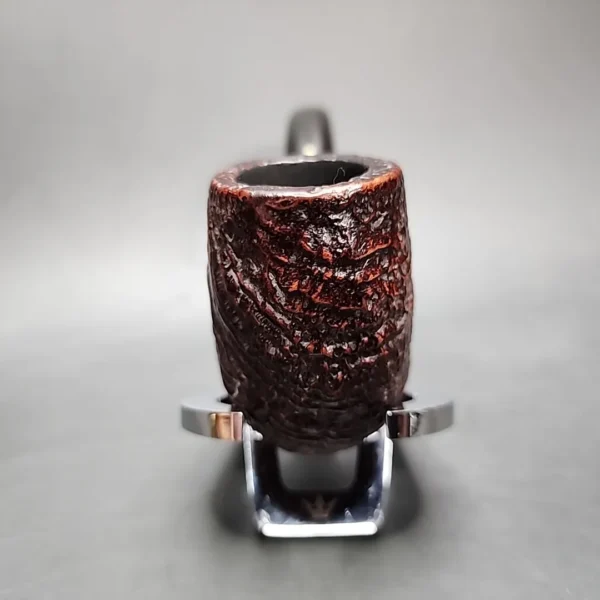 1960 Dunhill Shell 120 Sandblasted Bent Billiard Estate Briar Pipe, English Estates - Image 6