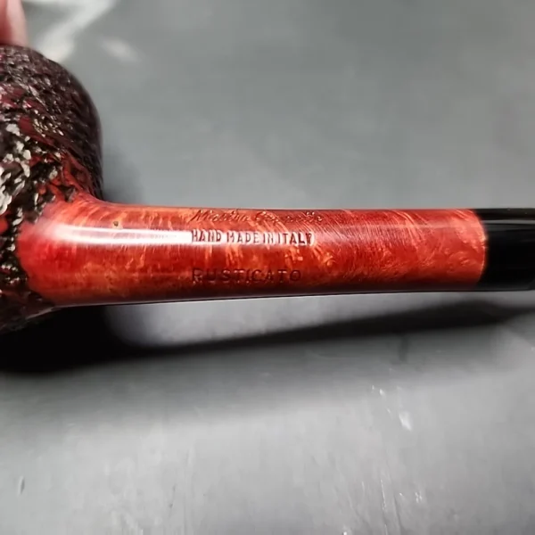 Mastro Geppetto Rusticato Partially Rusticated Lovat Estate Briar Pipe, Unsmoked - Image 6
