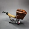 Andrey Kharitonov Smooth Boat w/ Bamboo Handmade Briar Pipe, New - Image 6