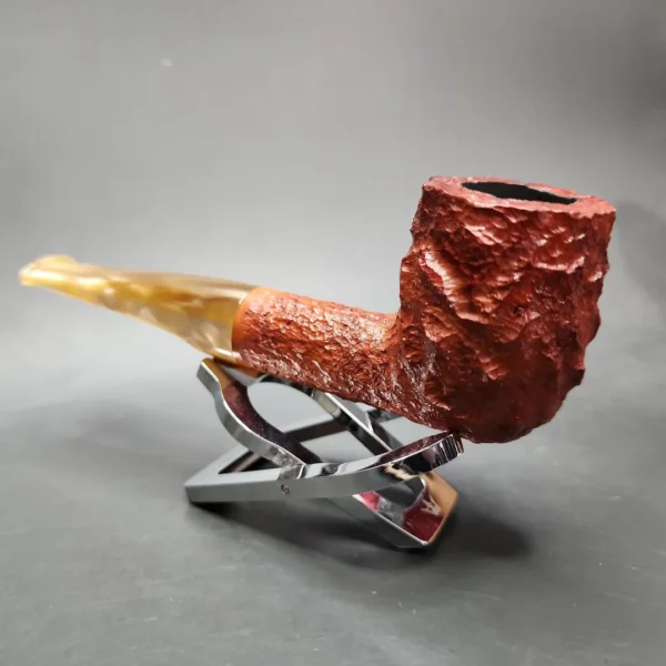 Savinelli Estella 101 Rusticated Billiard Estate Briar Pipe, Unsmoked - Image 7
