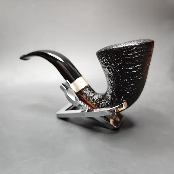 Brebbia 1997 Jubilee Calabash Sandblasted Estate Briar Pipe, Unsmoked - Image 7