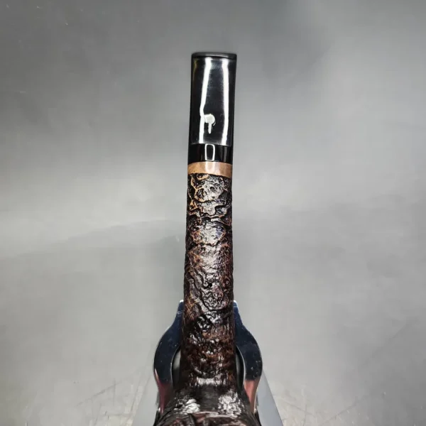 Mastro Geppetto by Ser Jacopo Sandblasted Lumberman Estate Briar Pipe, Unsmoked - Image 7