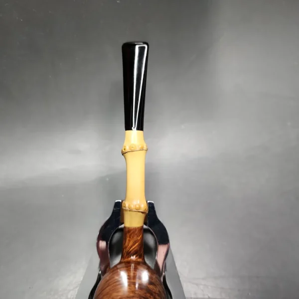 Wandi Riyadi Smooth Bamboo Billiard Handmade Briar Pipe, New - Image 7