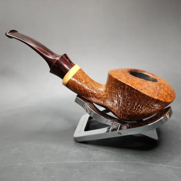 2011 Adam Davidson Sandblasted Amoeba Estate Briar Pipe, American Estates - Image 7