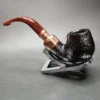 Peterson 2024 Christmas Pipe 221 Sandblasted Bent Billiard Briar Pipe, FT, New - Image 7
