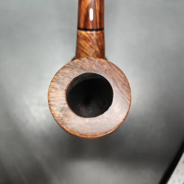Castello Collection Occho di Pernice Smooth Bent Billiard Estate Briar Pipe, Italian Estates - Image 7