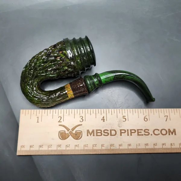Mutcat Green Calabash Handmade Pipe, New - Image 7