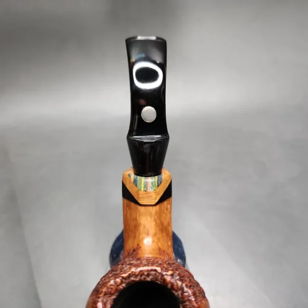 Mastro De Paja Unica Partially Rusticated Brandy Estate Briar Pipe, Italian Estates - Image 7