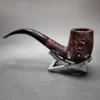 1960 Dunhill Shell 120 Sandblasted Bent Billiard Estate Briar Pipe, English Estates - Image 7
