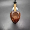 Andrey Kharitonov Smooth Boat w/ Bamboo Handmade Briar Pipe, New - Image 7