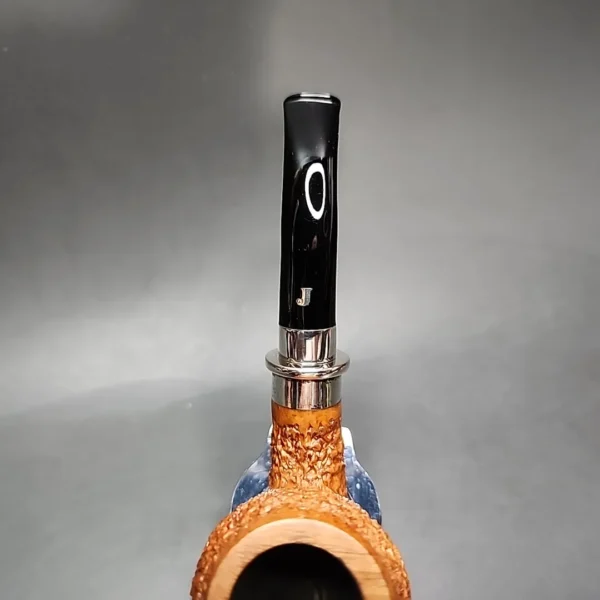 Ser Jacopo Melolontha R2 Rusticated Bent Apple Estate Briar Pipe, Italian Estates - Image 7