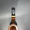 Preston Rogers Partially Rusticated Bent Billiard Handmade Briar Pipe, New - Image 8