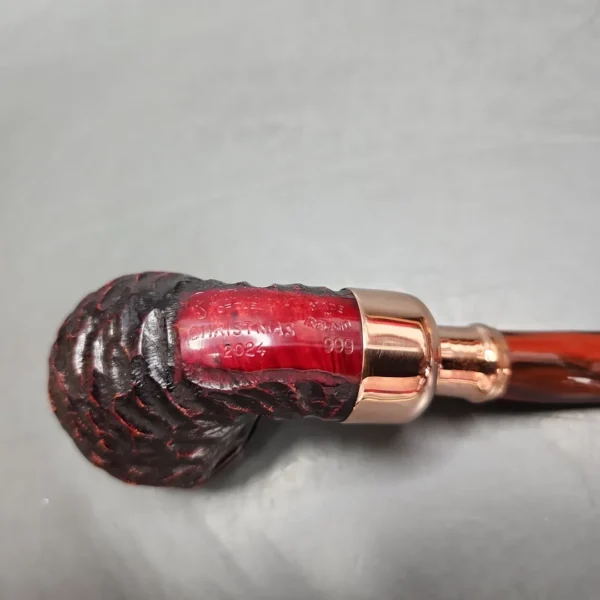 Peterson 2024 Christmas Pipe 999 Rusticated Rhodesian Briar Pipe, FT, New - Image 8