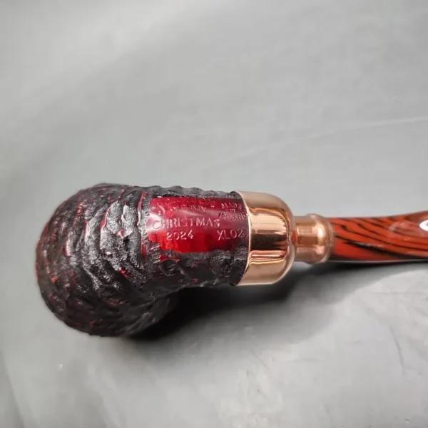 Peterson Christmas Pipe 2024 XL02 Rusticated Apple Briar Pipe, FT, New - Image 8