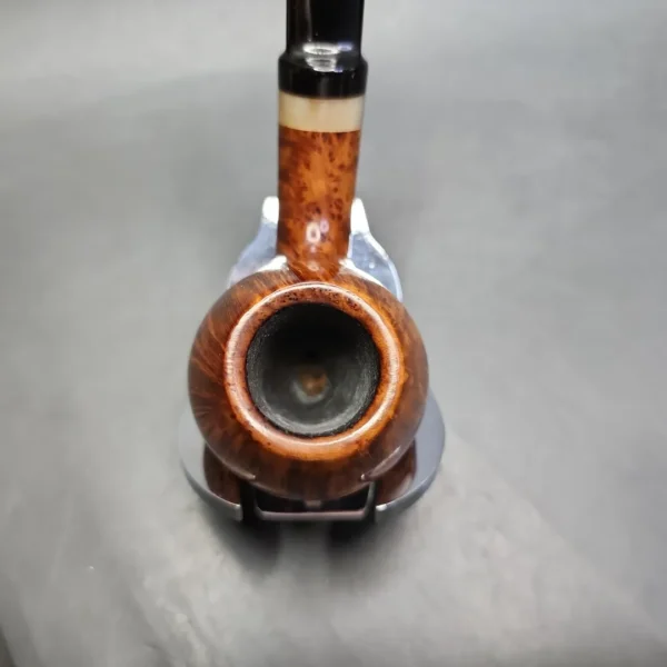 Hans Former Nielsen Smooth Brandy w/ Horn Estate Briar Pipe, Danish Estates - Image 8