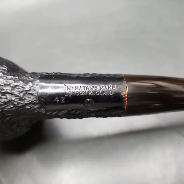 Reuben Era Charatan's Make 42 Large Sandblasted Billiard Estate Briar Pipe, English Estates - Image 8