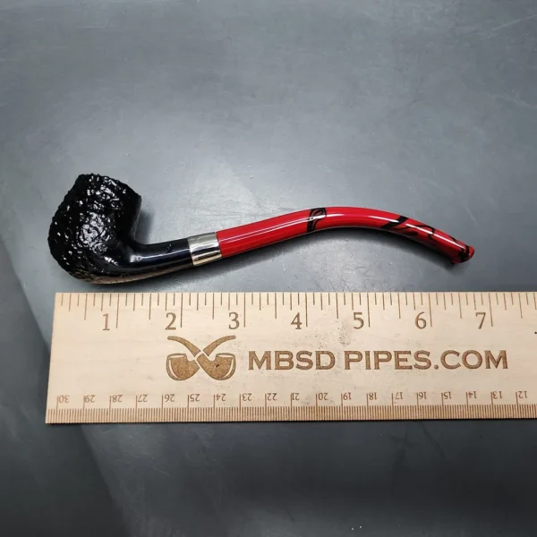Peterson 2024 Halloween Pipe Sandblasted Bent Billiard Briar Pipe, New - Image 8