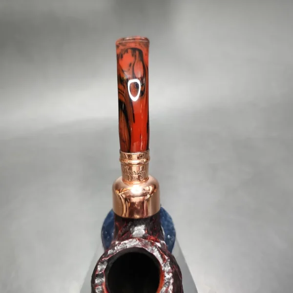 Peterson 2024 Christmas Pipe 221 Rusticated Bent Billiard Briar Pipe, FT, New - Image 8